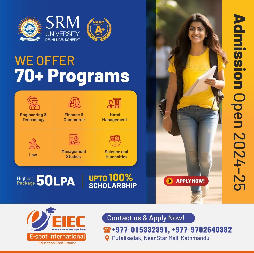 SRM University Admission Flyer